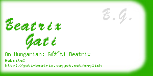 beatrix gati business card